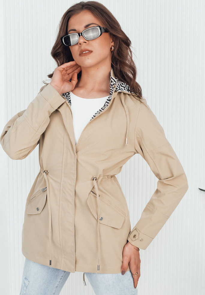 Béžová dámska obojstranná parka AVELIN TY4348 Veľkosť: S