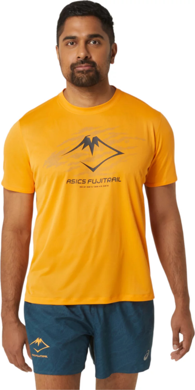 Horčicové funkčné tričko ASICS Fujitrail Logo SS Top 2011C981-800 Veľkosť: XL