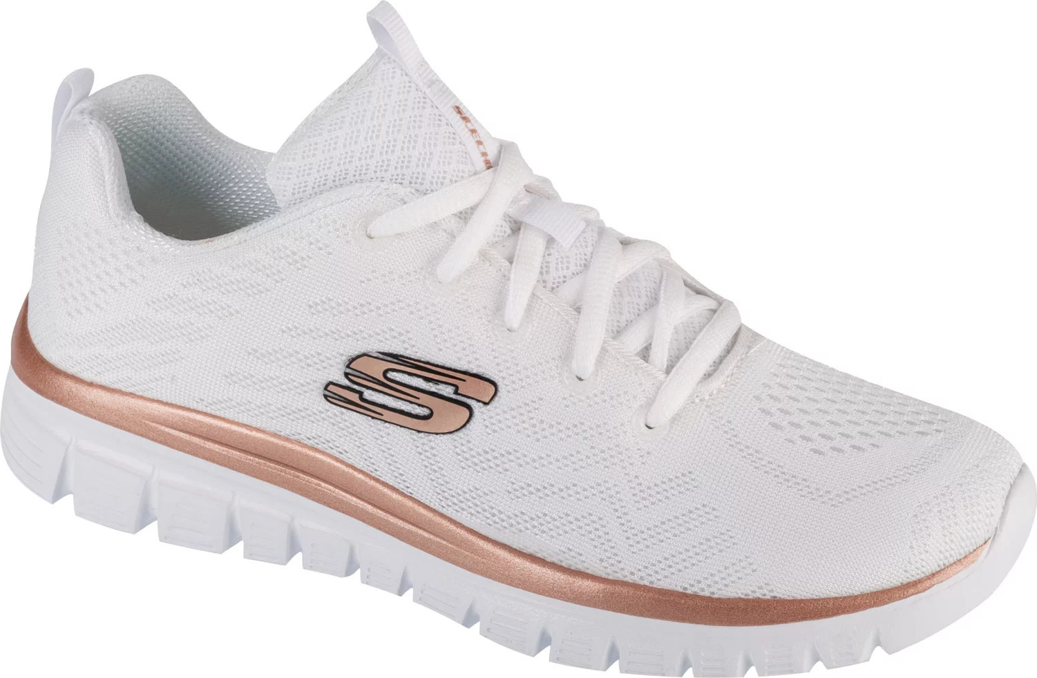 Biele dámske tenisky Skechers Graceful - Get Connected 12615-WTRG Veľkosť: 37