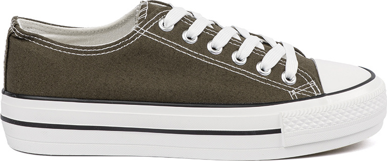 Tmavozelené dámske plátené tenisky 777-1DK.GR Veľkosť: 37