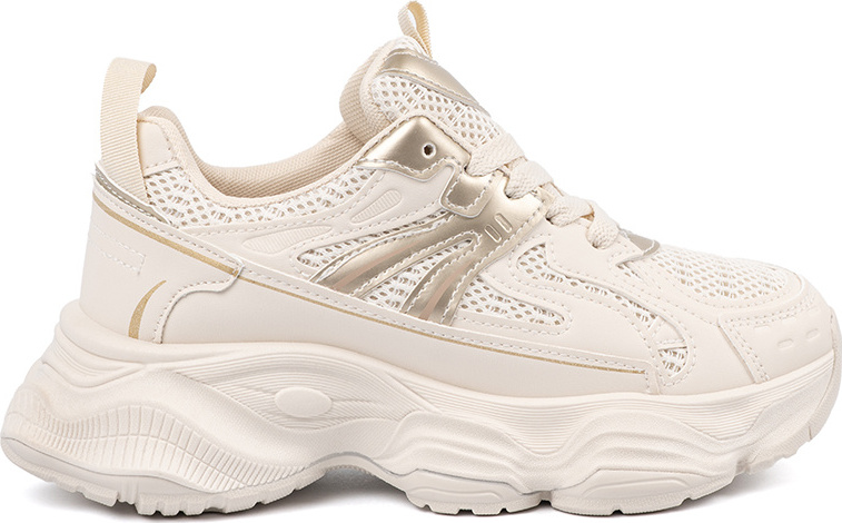 Svetlobéžové dámske sneakersy na hrubej podrážke 88218BE Veľkosť: 36