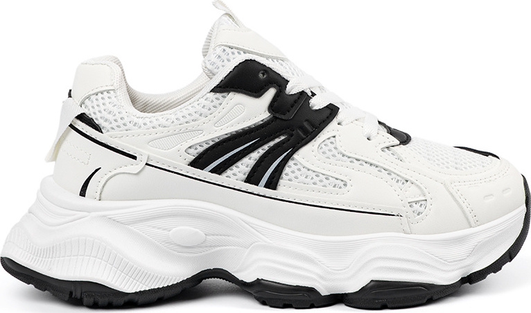 Bielo-čierne dámske sneakersy na hrubej podrážke 88218W Veľkosť: 36