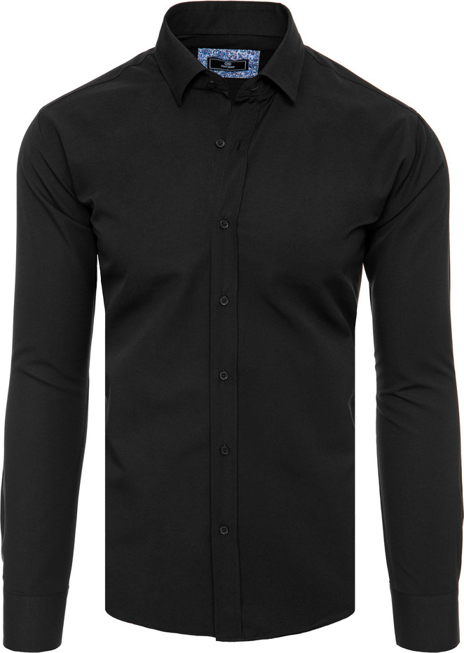 Čierna elegantná pánska košeľa DX2478 Veľkosť: 2XL