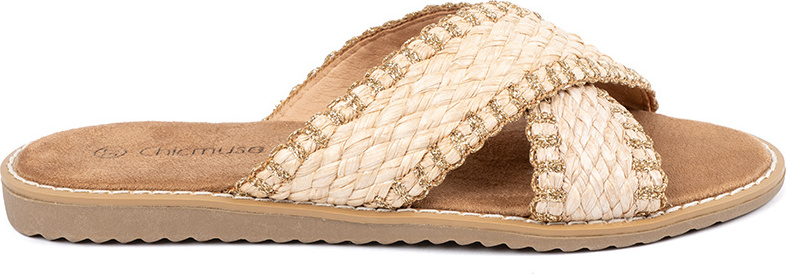 Béžové dámske pletené nazuváky na plochej podrážke JB1949BE Veľkosť: 39