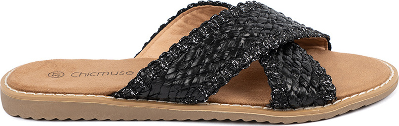 Čierne dámske pletené nazuváky na plochej podrážke JB1949B Veľkosť: 36