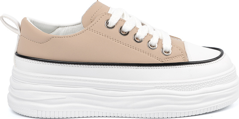 Béžové dámske tenisky na platforme DKB8213KH Veľkosť: 36