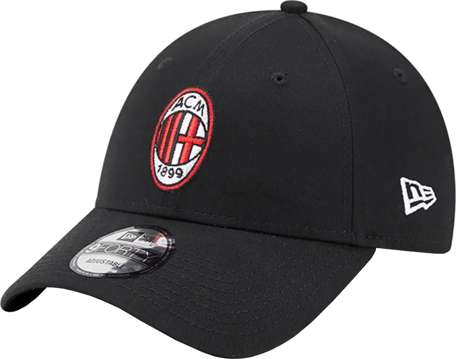 Čierna pánska šiltovka New Era Core 9FORTY AC Milan Cap 60363649 Veľkosť: ONE SIZE