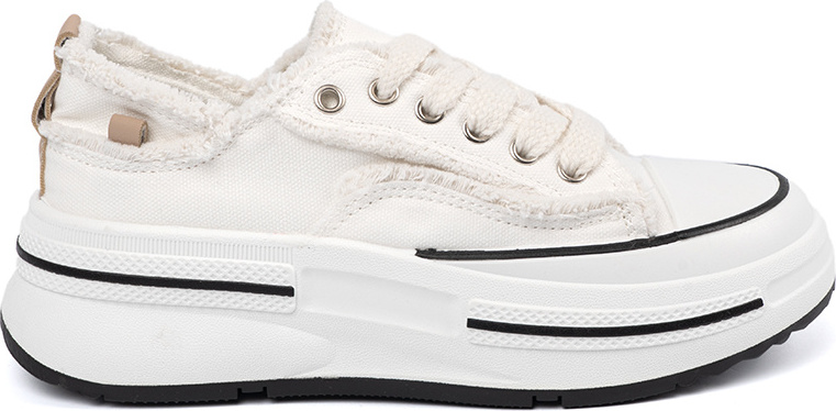 Biele dámske tenisky na platforme EV-316W Veľkosť: 38