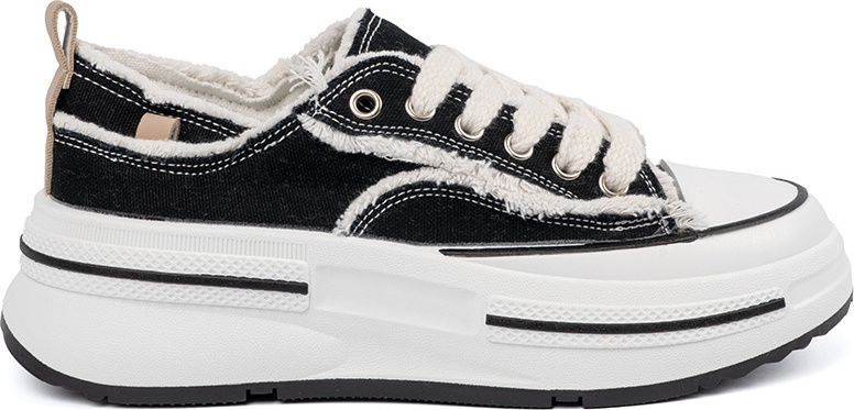 Čierne dámske tenisky s bielymi vsadkami EV-316B Veľkosť: 40