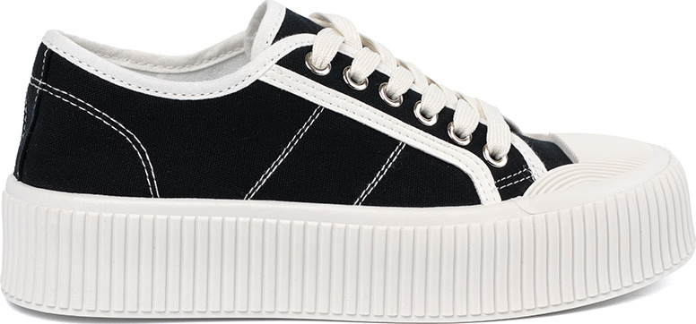 Čierne dámske šnurovacie tenisky na hrubej podrážke BB106B Veľkosť: 41