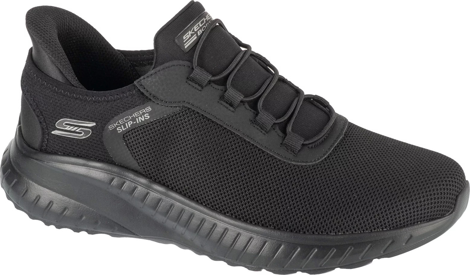 Čierne pánske tenisky Skechers Slip-Ins: Bobs Squad Chaos - Tough Walk 118303-BBK Veľkosť: 41,5