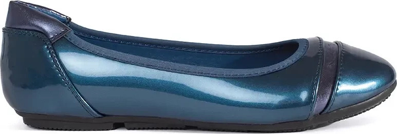 Tmavě modré metalické dámské baleríny A902-13NA Veľkosť: 36