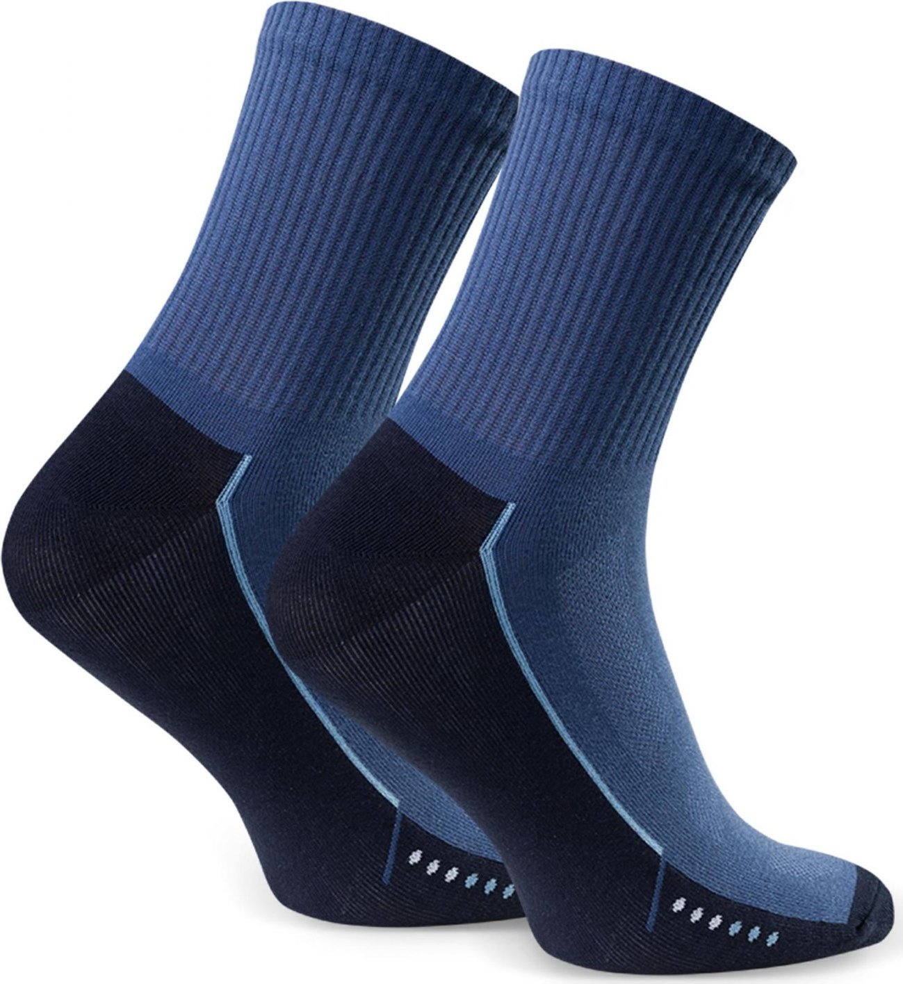 Tmavomodré pánske vysoké ponožky Art. 057 A385, DENIM Veľkosť: 41/43