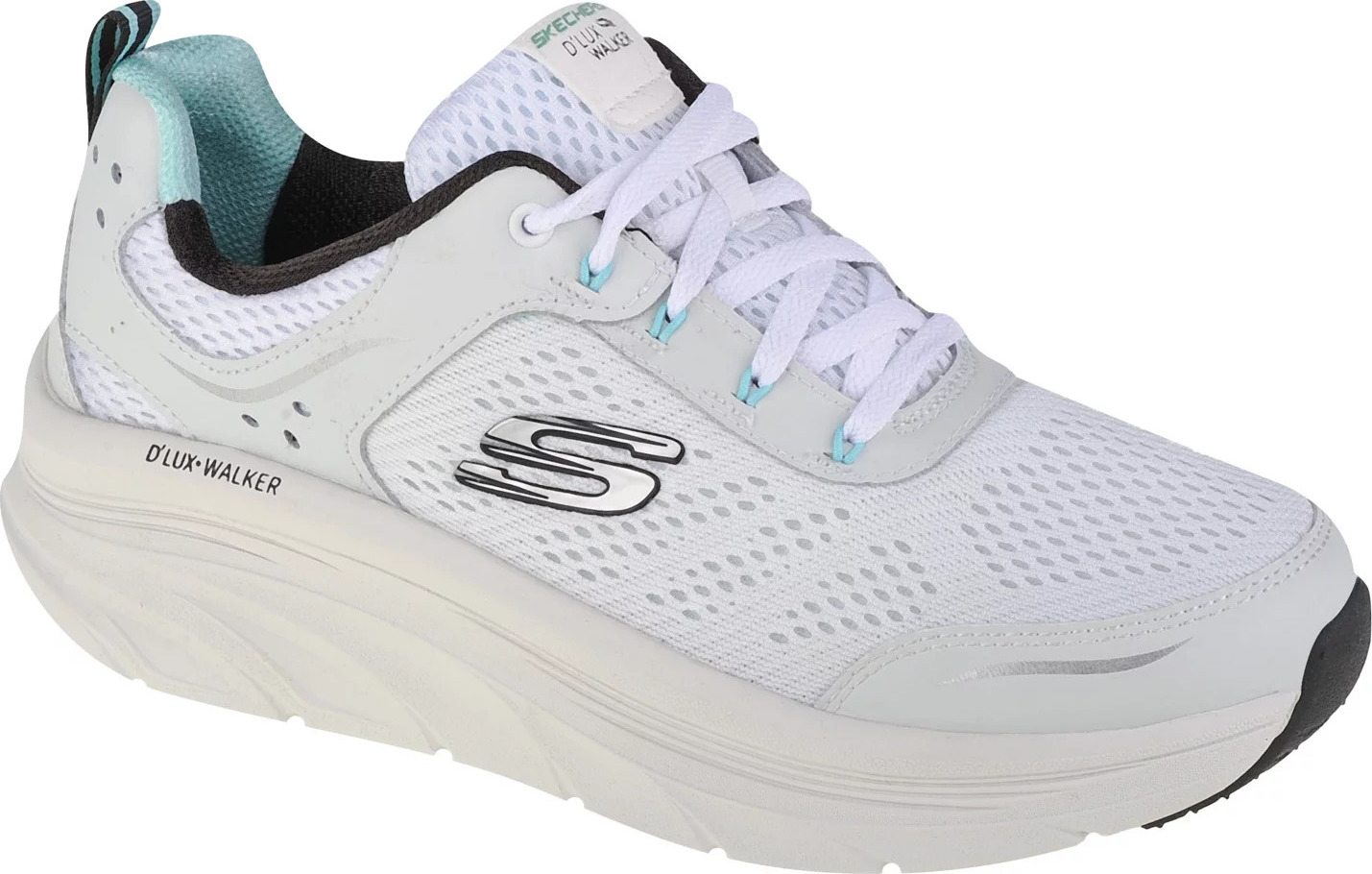 Biele dámske tenisky Skechers D'Lux Walker - Infinite Motion 149023-WBK Veľkosť: 37