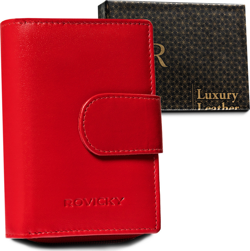 Rovicky Červená peňaženka so zapínaním V203 [DH] R-RD-41-GCL Red Veľkosť: ONE SIZE