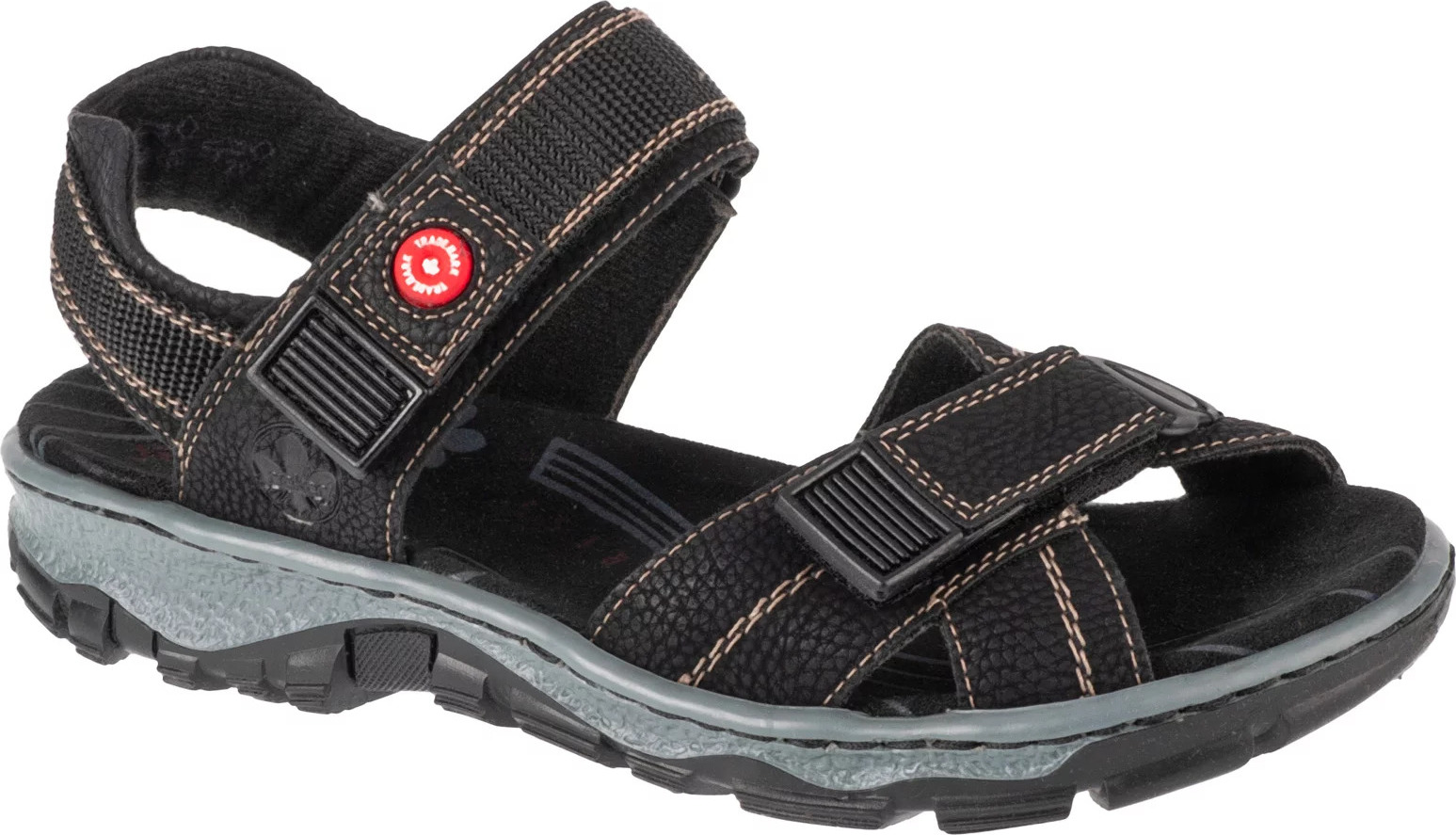 Čierne dámske športové sandále Rieker Sandals 68851-02 Veľkosť: 42