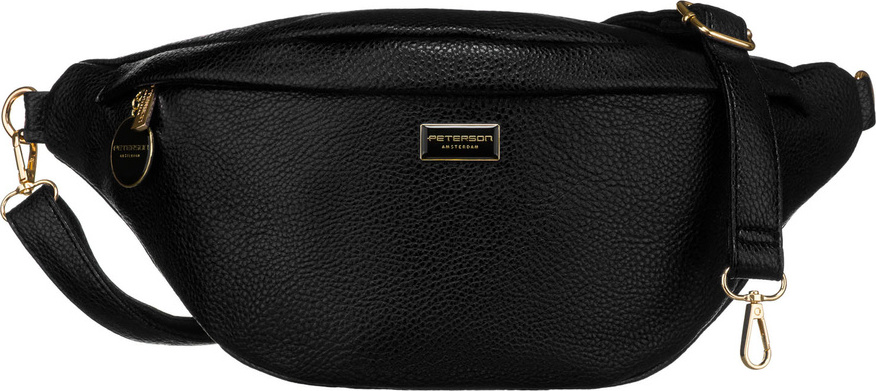 Peterson Černá dámská koženková ledvinka PTN SSY-2-F19 Veľkosť: ONE SIZE