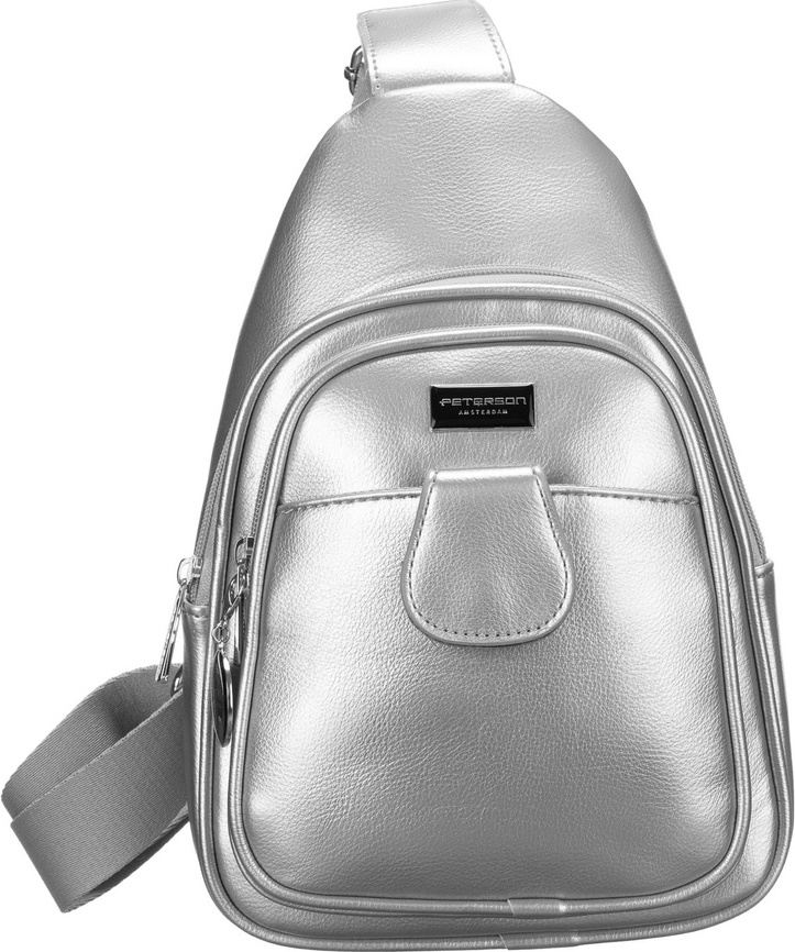 Peterson Sportovní dámská stříbrná kabelka přes rameno PTN SSY-1-PIL Veľkosť: ONE SIZE
