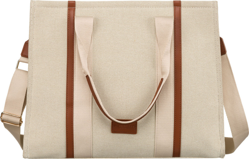Peterson Béžovo-hnědá dámská shopper kabelka s nastavitelným popruhem PTN CAN-04 Veľkosť: ONE SIZE