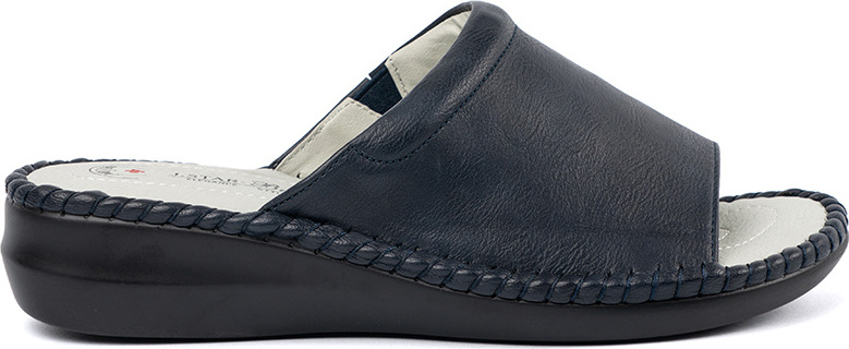 Dámské tmavě modré nazouváky s koženou stélkou SL0131-9NA Veľkosť: 36