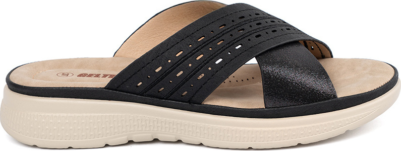 Černé dámské nazouváky na platformě B5067B Veľkosť: 38