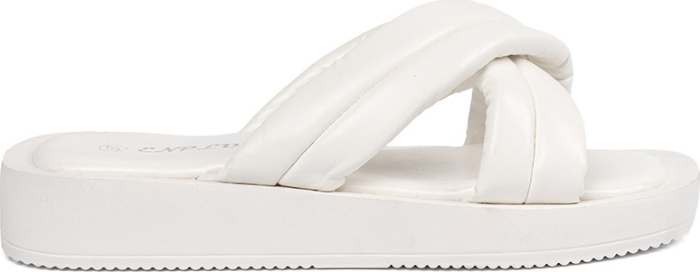 Bílé dámské nazouváky na platformě XH9310-2W Veľkosť: 41