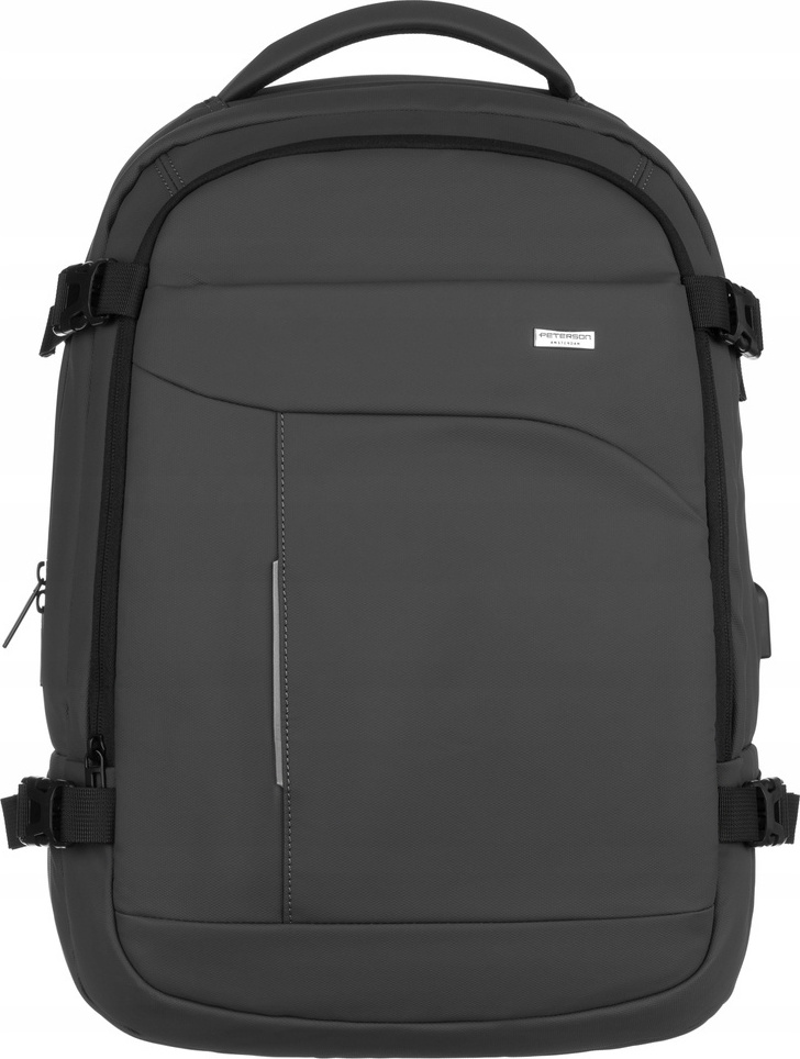 Peterson Tmavosivý vodotesný cestovný batoh s priestorom pre notebook [DH] PTN PL-FH04 Veľkosť: ONE SIZE