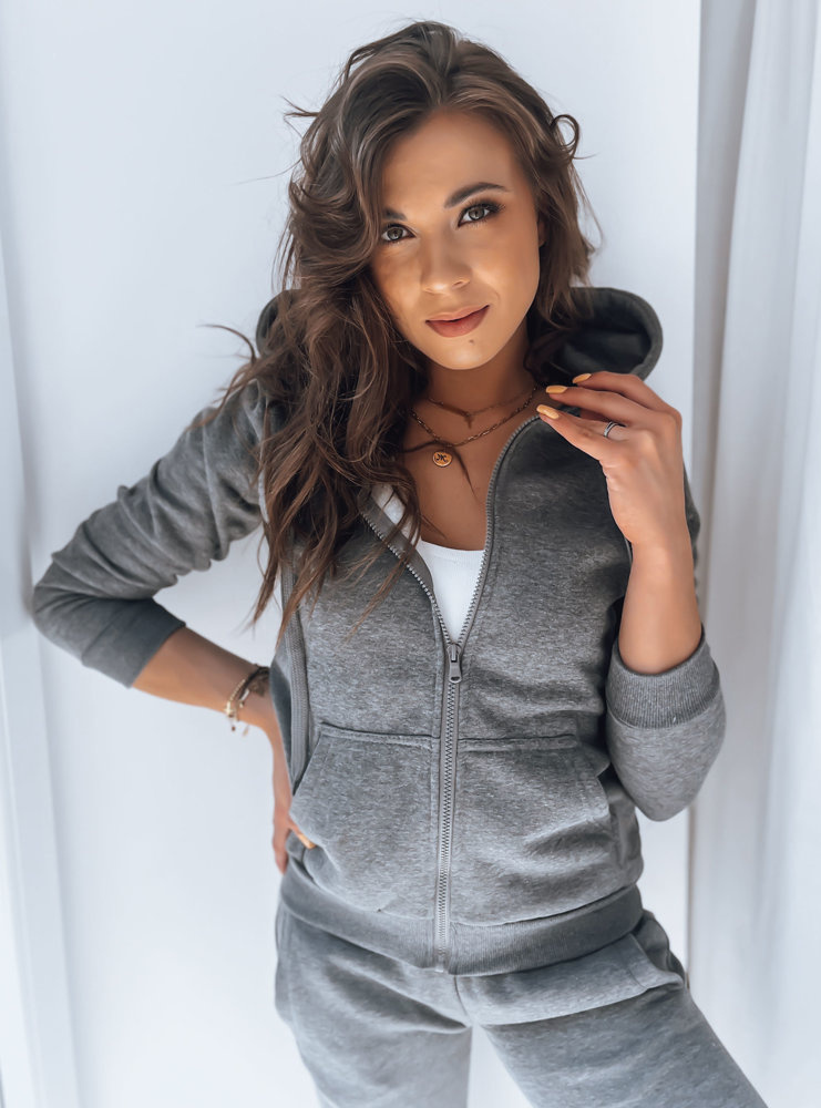 Tmavosivá mikina na zips BY0232z Veľkosť: S