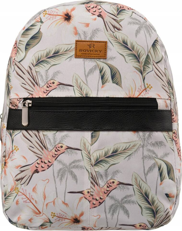 Mestský batoh so vzorom vtáčikov a listov Rovicky R-PL15601 Veľkosť: ONE SIZE