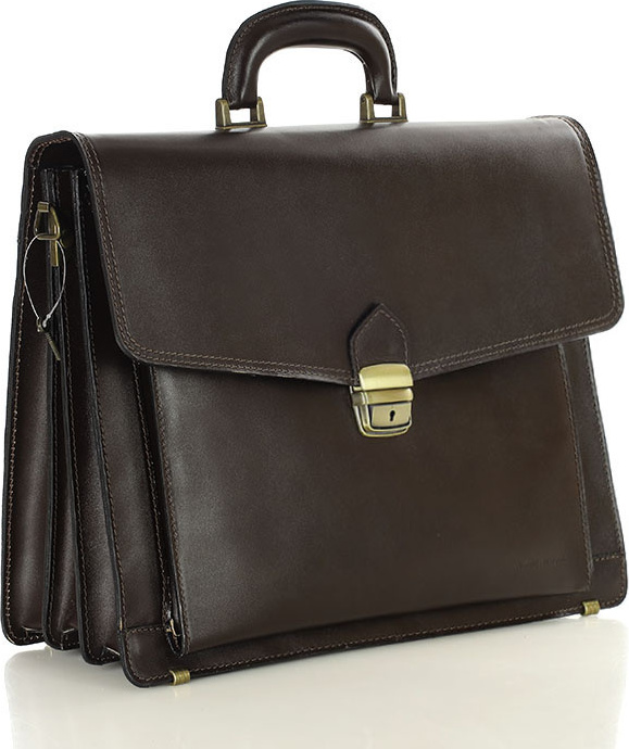 Pánska kožená hnedá aktovka LORENZ 26c Veľkosť: ONE SIZE