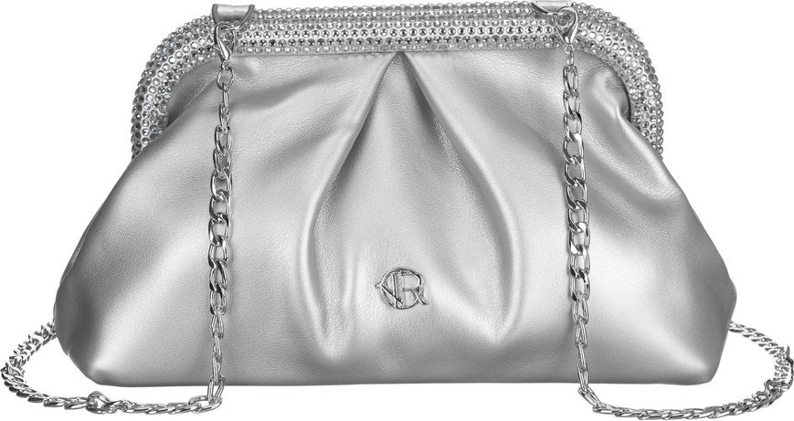 Rovicky Strieborná dámska listová kabelka na retiazke R-XS020 Veľkosť: ONE SIZE