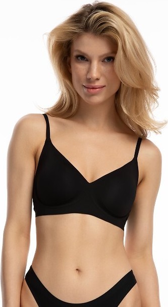 Basic podprsenka bez kostíc Julimex Bra Simple T-Shirt Veľkosť: S, Barva: čierna