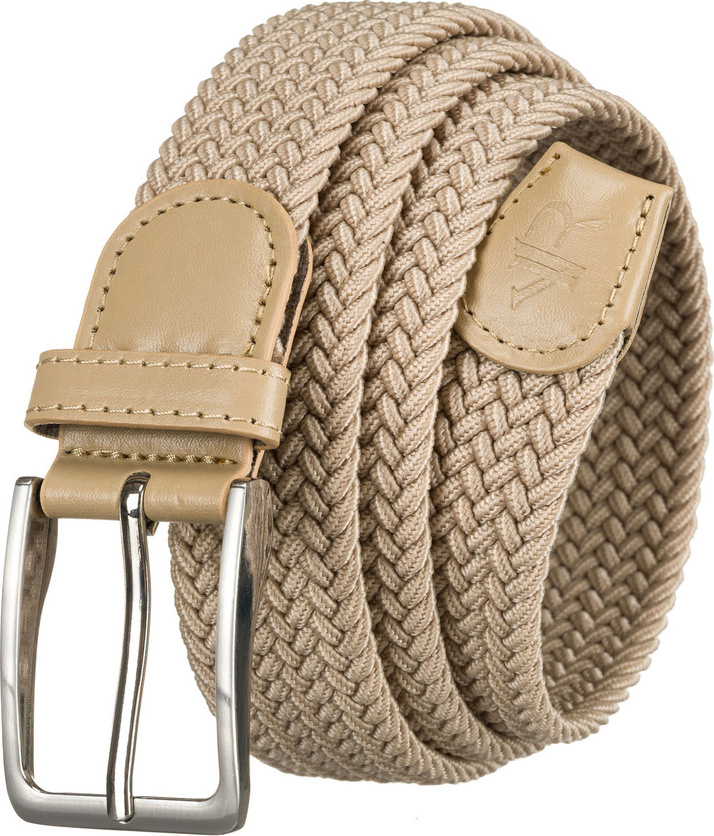 Rovicky Béžový pletený opasok so striebornou sponou R-PAR-PU-115 Veľkosť: ONE SIZE