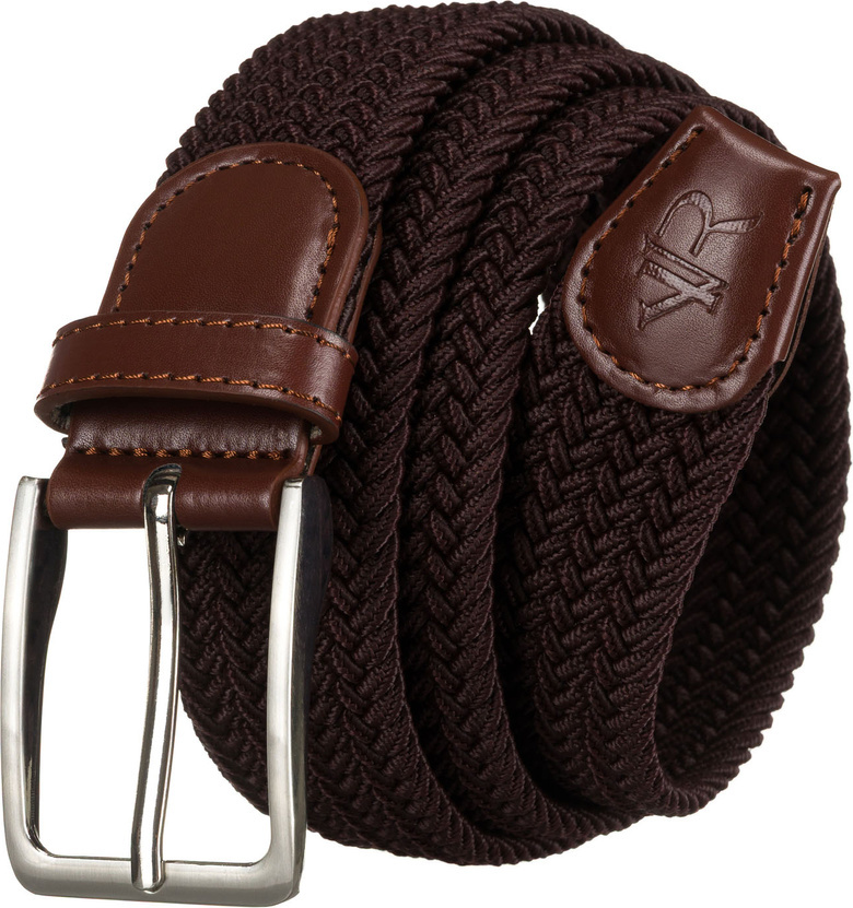 Rovicky Tmavohnedý pletený opasok so striebornou sponou R-PAR-PU-115 Veľkosť: ONE SIZE