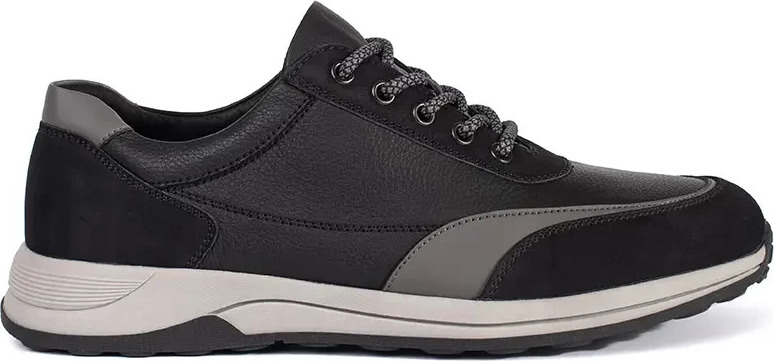 Čierne pánske koženkové šnurovacie tenisky RS62638B-M Veľkosť: 40