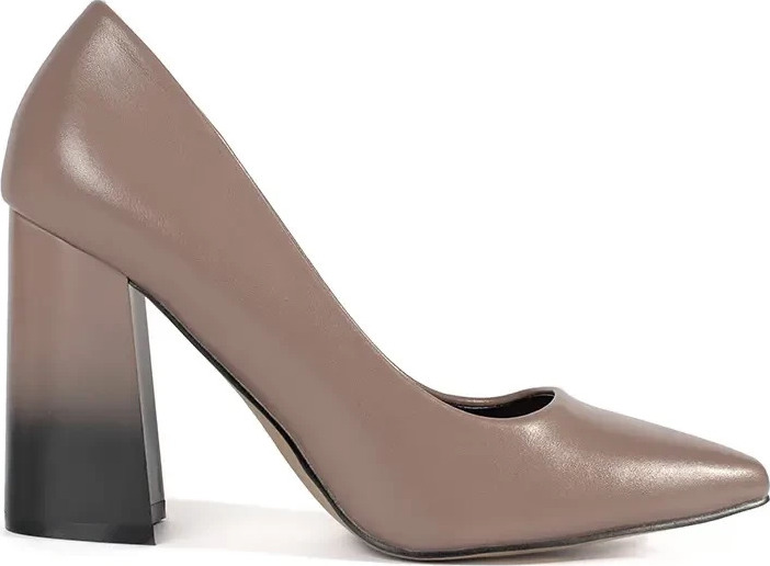 Béžové dámske lodičky na vysokom stĺpiku, podpätok 9 cm GD-FL421A-TA Veľkosť: 37