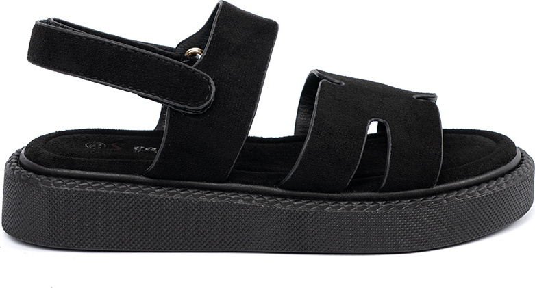 Čierne dámske sandále na nízkej platforme s výrezmi JH535P-B Veľkosť: 36