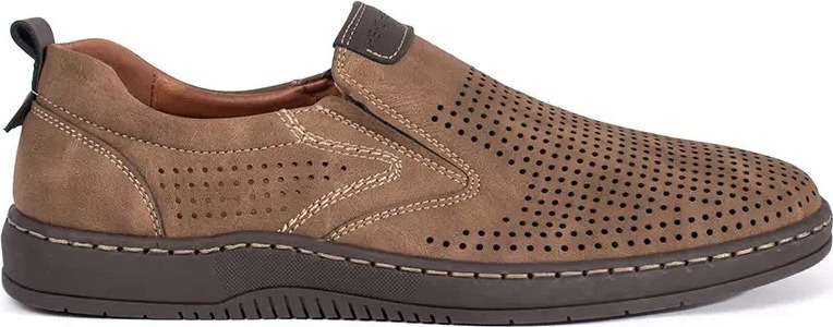 Pánske hnedé dierkované poltopánky LS55278-3C-L.BR-M Veľkosť: 40