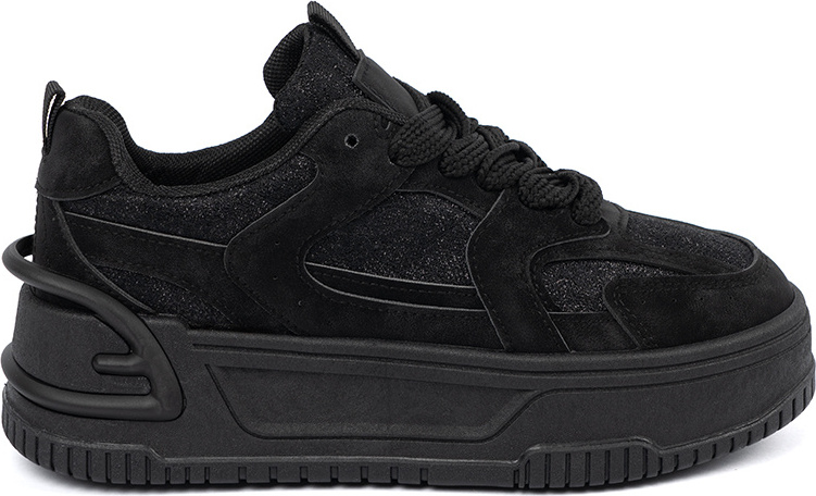 Čierne dámske sneakersy s čipkou A-115-11 Veľkosť: 37