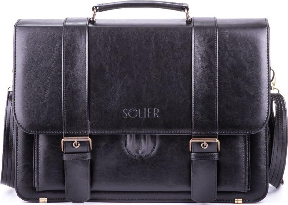 PÁNSKA ČIERNA AKTOVKA SOLIER (S28 BLACK) Veľkosť: ONE SIZE