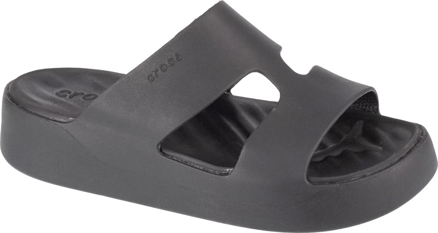 Čierne nazuváky na platforme Crocs Gataway Platform H-Strap 209409-001 Veľkosť: 41/42