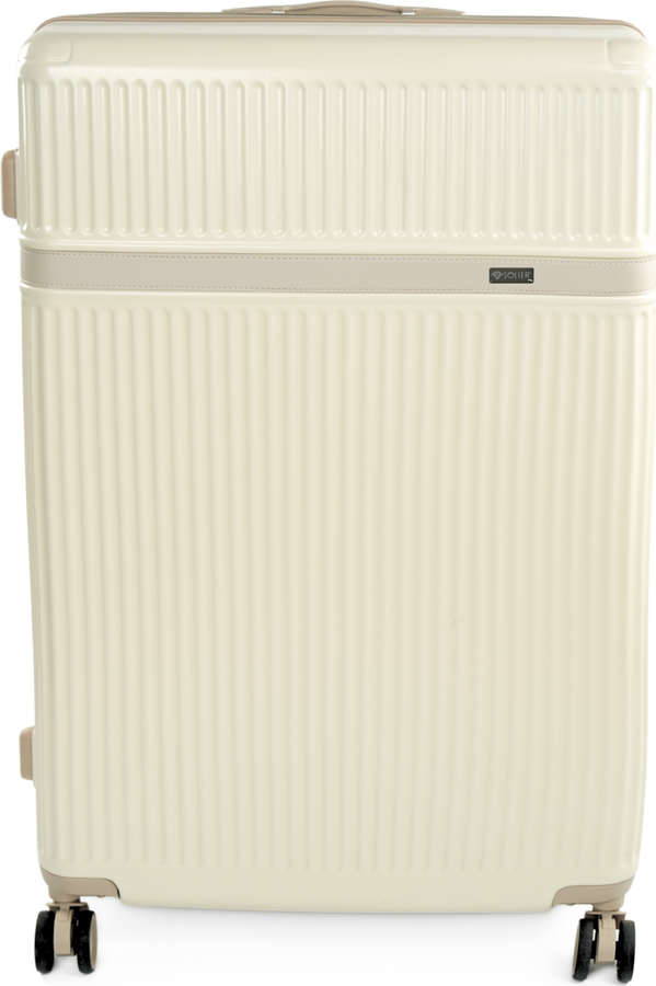 Béžový veľký pevný cestovný kufor Solier Nokiro XXL NOKIRO STL976 BEIGE COFFEE 32' XXL Veľkosť: XXL