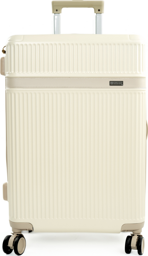 Béžový kabinový kufr Solier Nokiro 55x45x25 STL976 BEIGE COFFEE 20' S Veľkosť: S