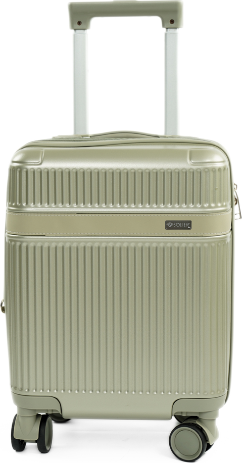 Khaki malý príručný kufor Solier Nokiro NOKIRO STL976 BEIGE YELLOW 16' XS Veľkosť: XS
