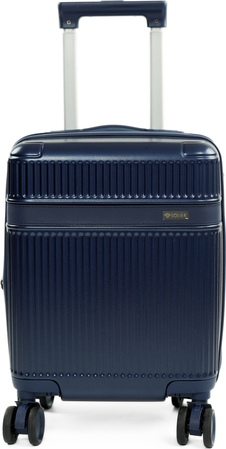 Tmavomodrý malý príručný kufor Solier Nokiro NOKIRO STL976 D.BLUE 16' XS Veľkosť: XS