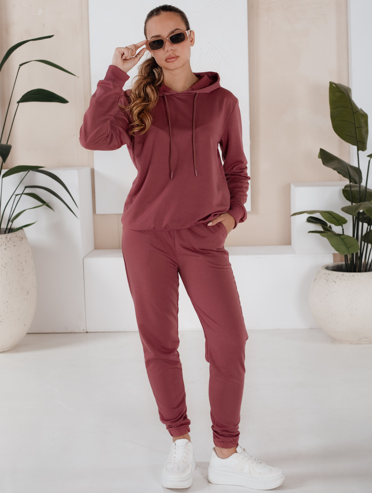 Vínová teplákovka s kapucňou MIGEL AY0809 Veľkosť: S