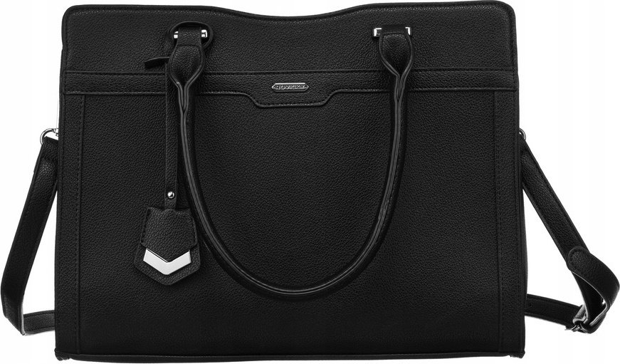 Rovicky čierna elegantná shopper kabelka R-072-02 Veľkosť: ONE SIZE