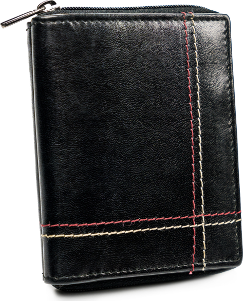 Always Wild čierna pánska kožená peňaženka A024 N014-VTK-D BLACK Veľkosť: ONE SIZE
