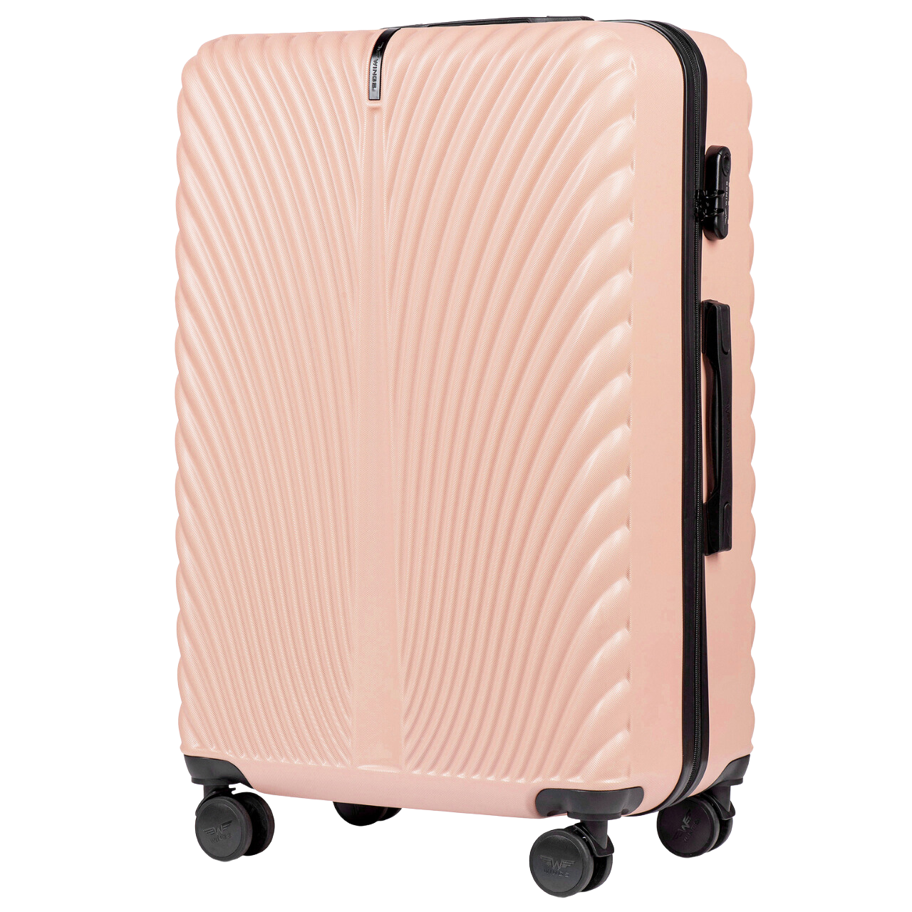 Púdrový veľký cestovný kufor WINGS SWAN SN120 SWAN, Walizka duża ABS+ L Wings, PINK Veľkosť: L