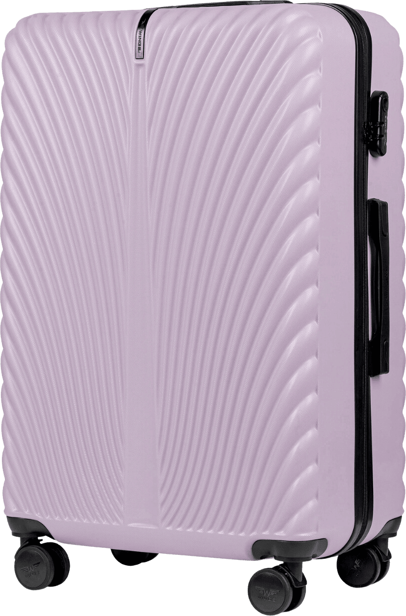 Svetlofialový veľký cestovný kufor WINGS SWAN SN120 SWAN, Walizka duża ABS+ L Wings, LIGHT PURPLE Veľkosť: L